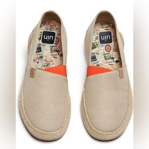 UIN Women's Slip Ons Walking Casual Loafers Comfortable Shoes (Marbella Khaki)